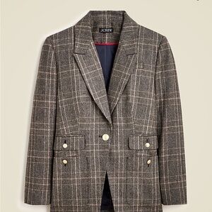 J.Crew Vivienne Blazer Plaid Italian Wool